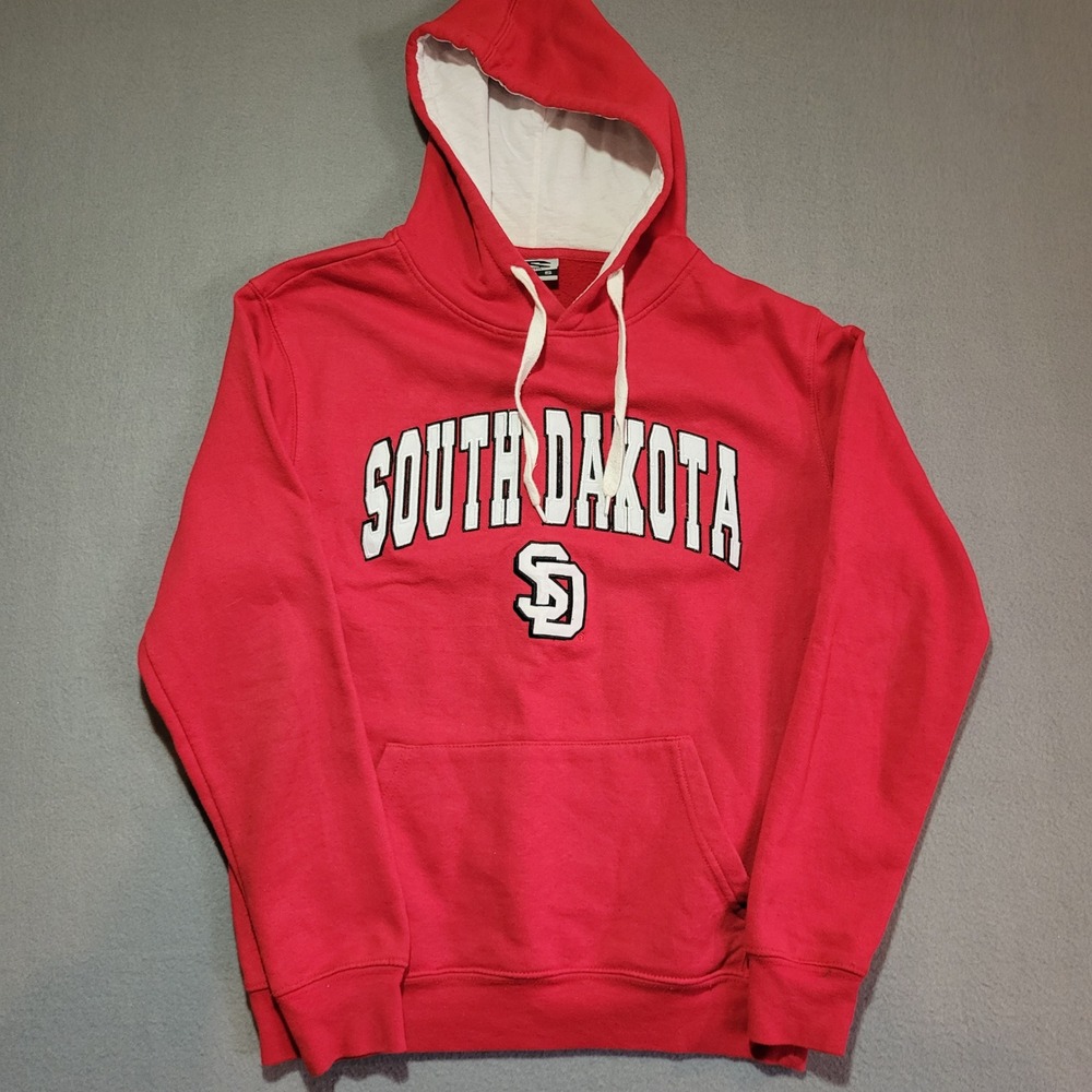 Stadium Athletics South Dakota Coyotes Red Pullover Hoodie Mens Small NCAA Logo
